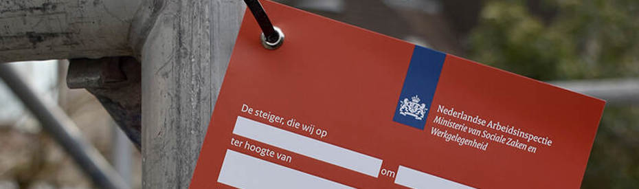 Arbeidsinspectie voorziet rolsteigers van label